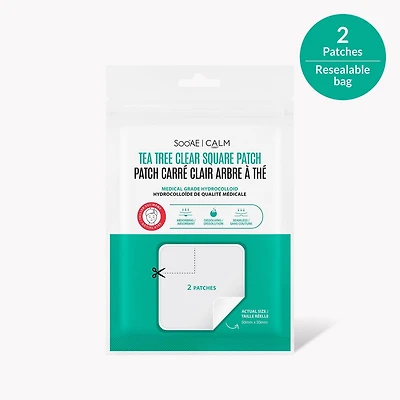 Soo'AE Patch Carré Clair Arbre À Thé Par sachet : 2 patchs