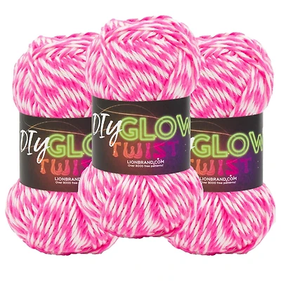 Fil Lion Brand DIY Glow Moyen/Pire Poid 70g/86m 3-Paquet