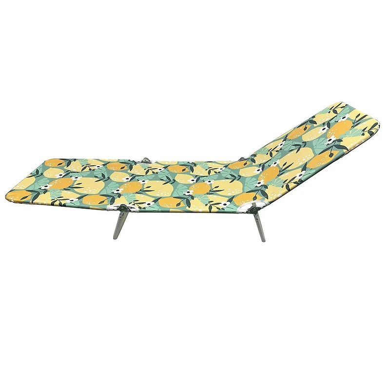 Fabric Beach Lounger,Lemon