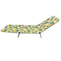 Fabric Beach Lounger,Lemon