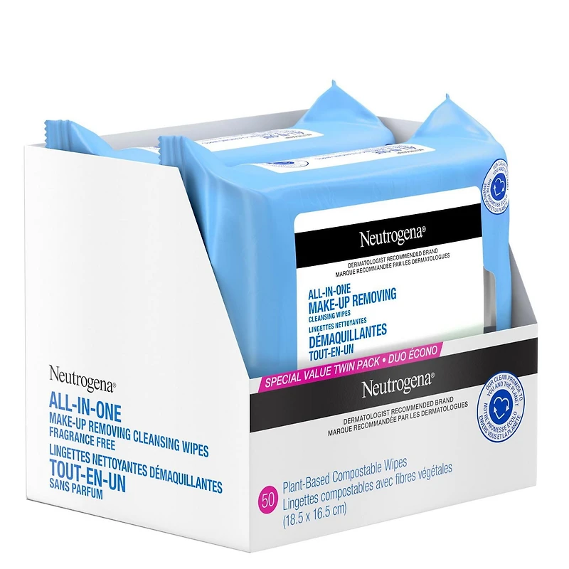 Neutrogena Lingettes  démaquillantes 2x 25 lingettes
