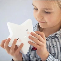 A Little Lovely Company - Veilleuse Sans Fil - Forme d'Étoile Endormie - Lumière Douce pour un Sentiment de Sécurité - Sans Fil et Portable - Parfaite pour les Chambres d'Enfants