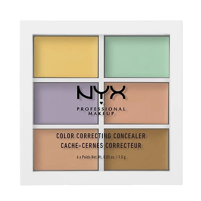 NYX Professional Makeup Concealer Color correcting palette, Makeup Palette, 9g, Lightweight Formula