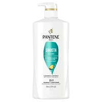 Shampooing et revitalisant 2 en 1 PANTENE PRO-V Smooth & Sleek 17,9 oz/530 mL