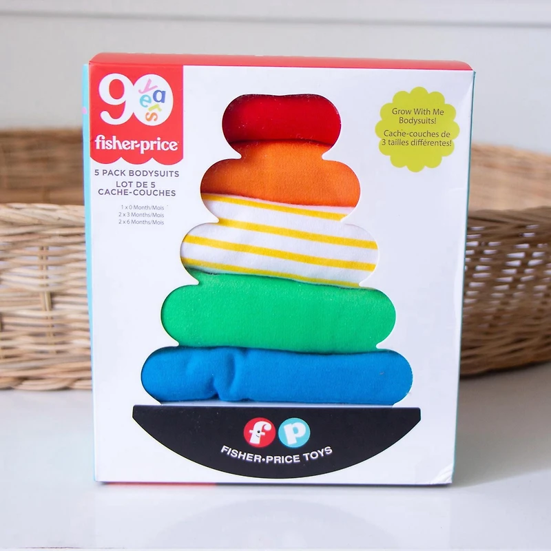 Fisher Price 5 Pack Bodysuit Giftbox