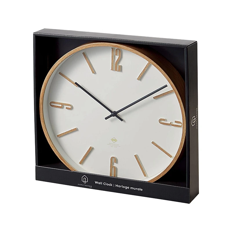 HOMETRENDS Wall Clock, 11.5 in., Quartz accuracy
