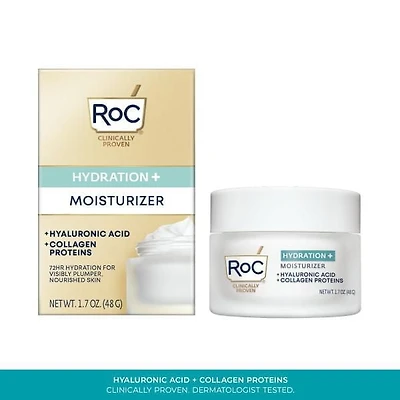 RoC Skincare - Hydration + Moisturizer®️ - + Hyaluronic Acid + Collagen Protein - 48gm, RoC Skincare