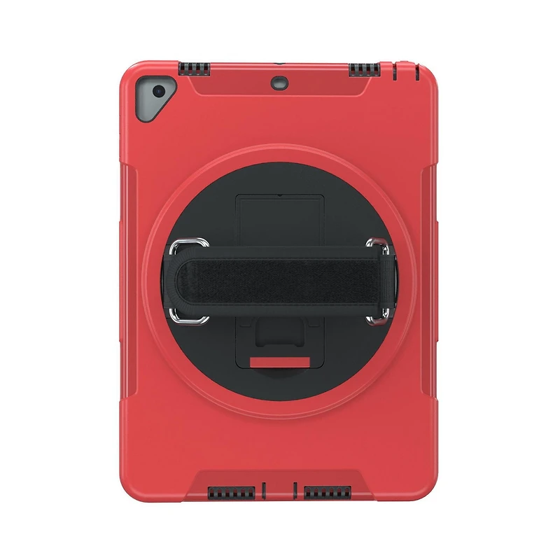 Étui de protection CTA Digital avec béquille rotative à 360 degrés intégrée pour iPad 7e et 8e génération 10.2 pouces, iPad Air 3 et iPad Pro 10.5 pouces - Rouge