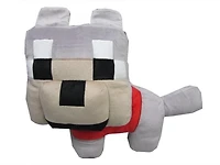 Minecraft Loup Copain d'Oreiller en Peluche, 100% Polyester Microfibre, 43.2 cm