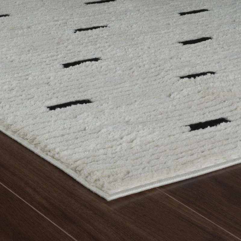 Rug Branch Domus Abstract Indoor Area Rug, Cream Black, Modern - Living Room, Bedroom, Dining Room
