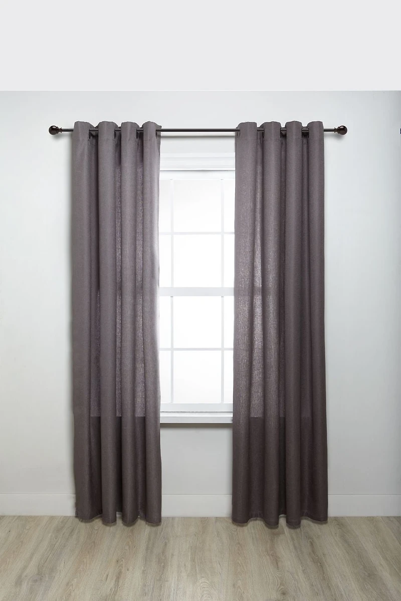 hometrends Rope Ball 5/8" Drapery Rod Set 48-84" Bronze