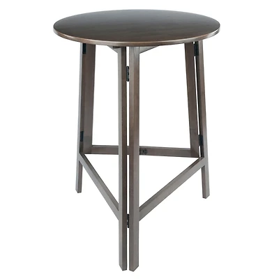 Winsome Torrence High Round Table, Oyster Gray