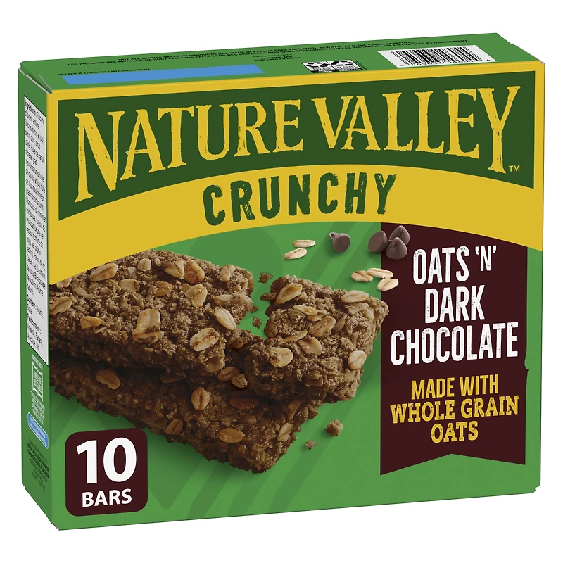 Nature Valley Crunchy Granola Bars, Oats 'n Dark Chocolate, 42 g, 5 ct, 10 bars, 210 g
