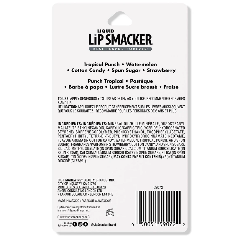 Liquid Lip Gloss Party Pack, Three Lip Smackers and two Shimmer