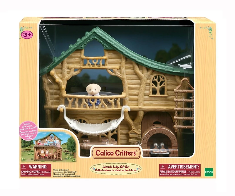 Calico Critters Lakeside Lodge Gift Set, Dollhouse Playset with Figure and Furniture