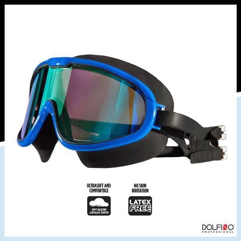 Dolfino Pro Orbit Masque de sports nautiques pour adultes - Bleu Masque adulte