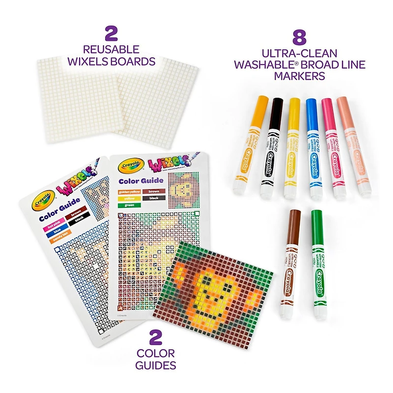 Trousse Crayola Wixels, Animaux D’art pixélisées