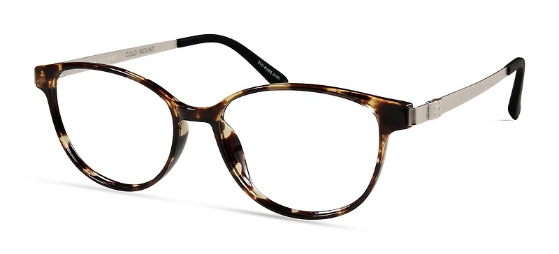 Bio Eyes Womens Prescription Eyeglasses, Petunia, Yellow Tortoise, 51-15-135