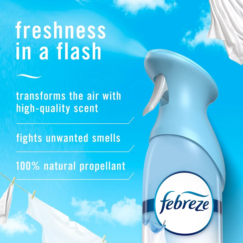 Assainisseur d’air en vaporisateur Febreze, assainisseur d’air pour la maison, parfum Draps frais