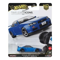 Hot Wheels Premium Car Culture Timeless Icons Nissan Skyline R34 GTR 1:64 Scale Collectible Vehicle