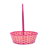 Way to Celebrate! Large Hot Pink/Pink Bamboo Basket