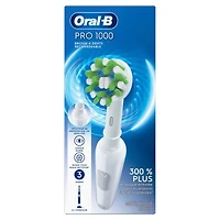 Brosse à dents électrique Oral-B Pro 1000 avec (1) brossette, rechargeable, blanc