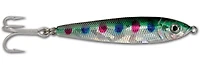 Danielson DAN-JF2-BGS-X Jigfish Lure, 3 1/2", 2 oz, 1/0 Treble Hook, Black/Green/Silver