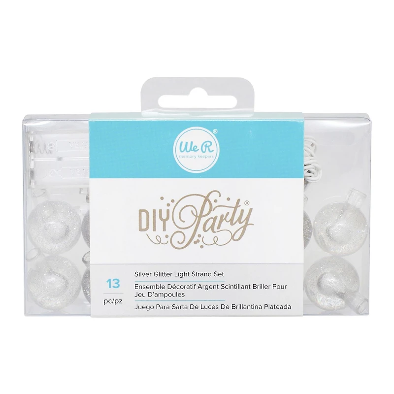 WeR DIY Party Light Strand Silver Glitter