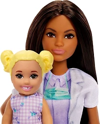 Barbie Dentist Doll with Brunette Fashion Doll, 1 Kid Doll, Medical Doctor Furniture & Accessories