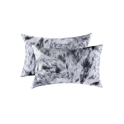 COUSSINS TORINO KOBE EN PEAU DE VACHE 12"X20" 2 PQT