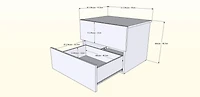 Table de nuit à 2 tiroirs Nordik de Nexera, érable naturel
