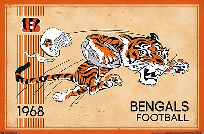 NFL Cincinnati Bengals - Retro Logo 14 Wall Poster, 22.375" x 34"