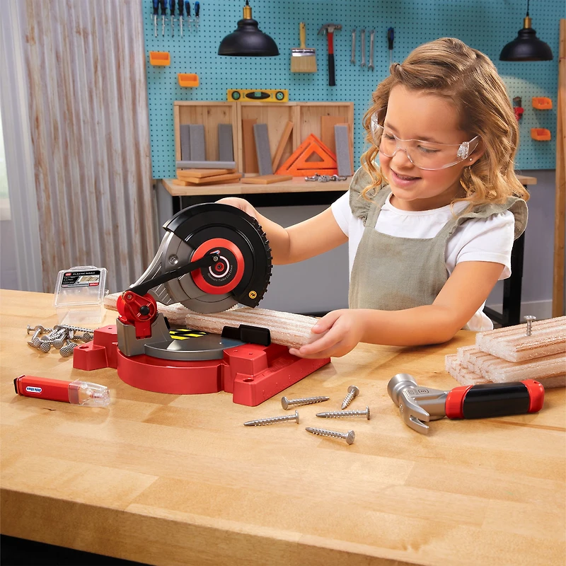 Little Tikes Creative Construction Power Cuts Set with 6 Accessories, Pretend Play Construction Set, for Boys and Girls Ages 3+ Years