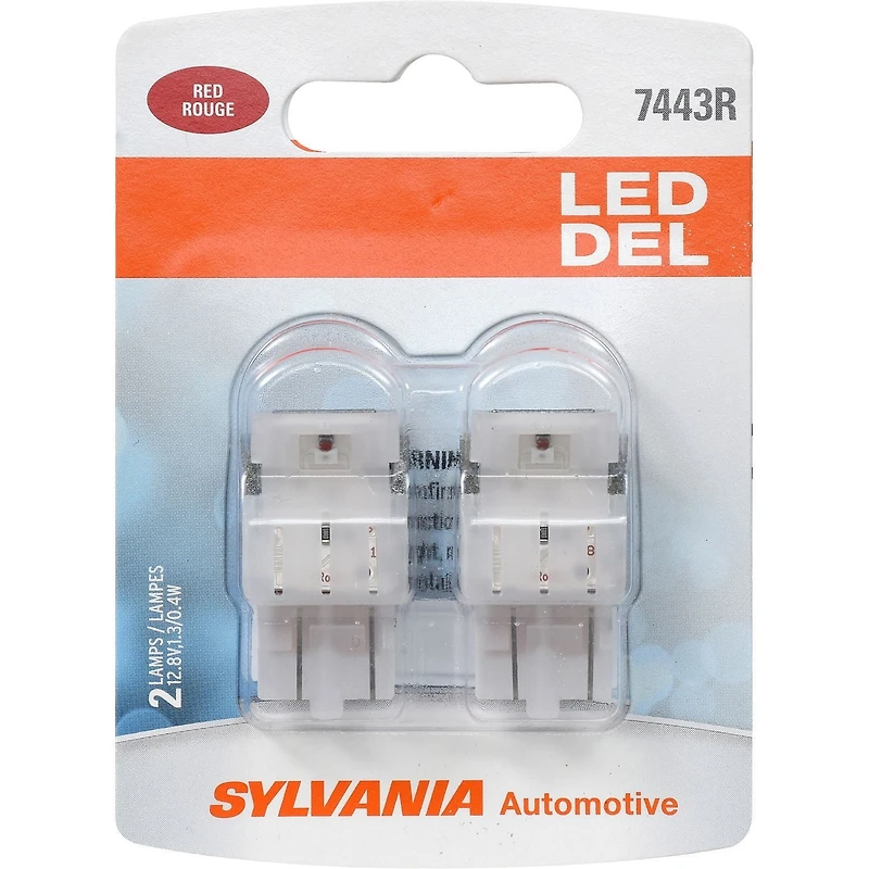 SYLVANIA 7443R mini lampe DEL ROUGE SYL, emballage de 2.