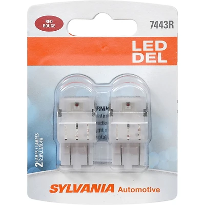 SYLVANIA 7443R mini lampe DEL ROUGE SYL, emballage de 2.