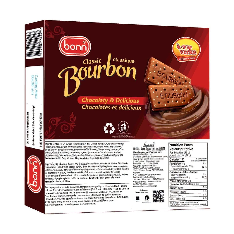 Bonn Bourbonn-Chocolate Flavoured Cream Biscuits, 600g, Chocolaty & Delicious