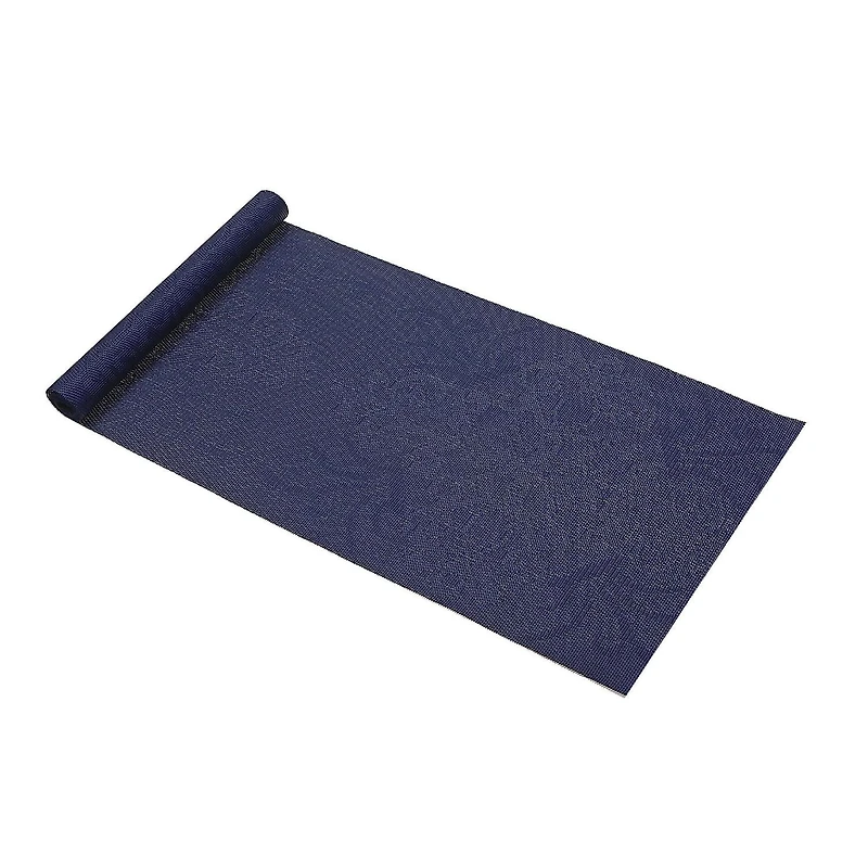 IH Casa Decor Vinyl Table Runner 72" Damask Navy Blue - Set of 2