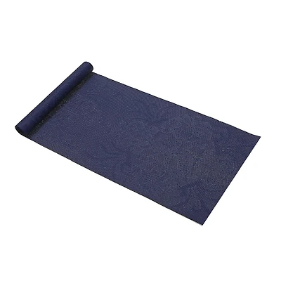 IH Casa Decor Vinyl Table Runner 72" Damask Navy Blue - Set of 2