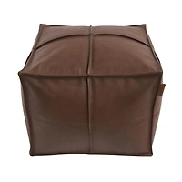 Ottoman en Faux Cuir de Canadiana