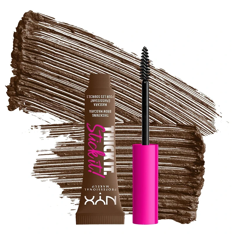 NYX Professional Makeup, Thick it stick it, Mascara sourcils, Épaissisant, Formule Vegan - Taupe Dure jusqu’à 16 heures