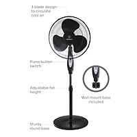 WESTINGHOUSE 16" VENTILATEUR SUR PIED 2 EN 1