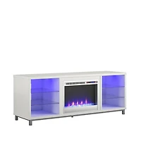 Lumina Fireplace TV Stand for TVs up to 48", White