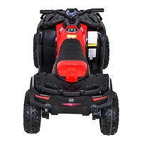 KidsVIP Upgraded Titan Edition 24V Kids’ 4×4 Ride-On ATV Quad with Rubber Tires, Leather Seat and Music