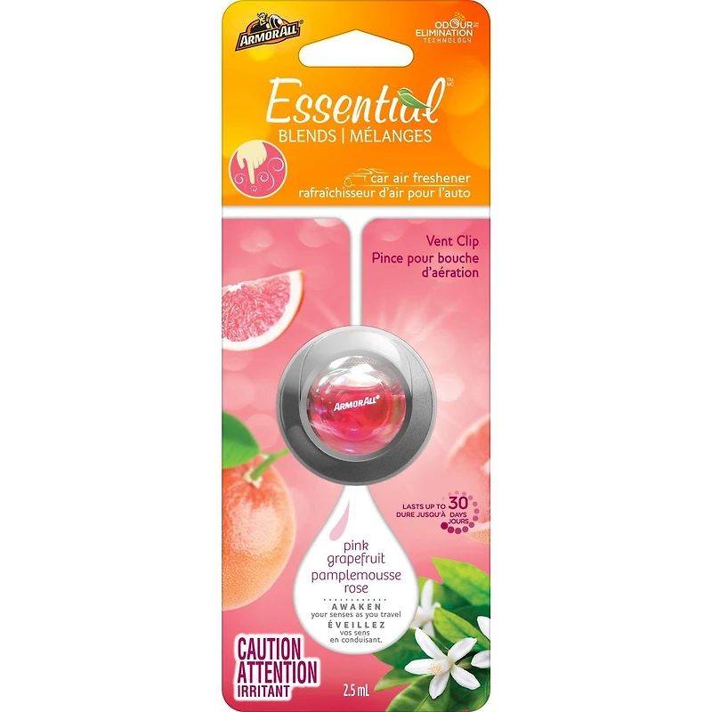 Armor All Vent Air Freshener (Pink Grapefruit Scent, 1 Pack)
