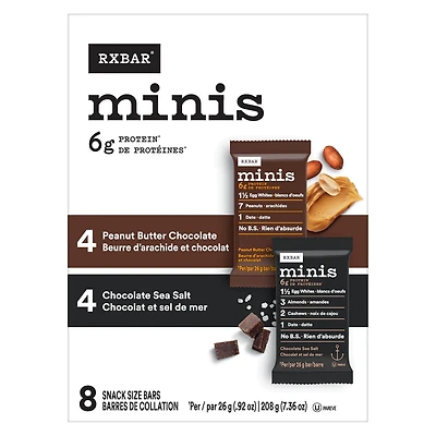 Assortiment de barres protéinées RXBAR® Minis 8 x 26 g RX MINI'S 2FLVS - FRENCH