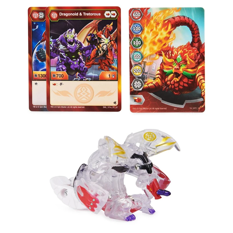 Bakugan Legends, Dragonoid X Tretorous, 2-inch-Tall Collectible Action Figure and Trading Cards, Kids Toys for Boys 6 and up