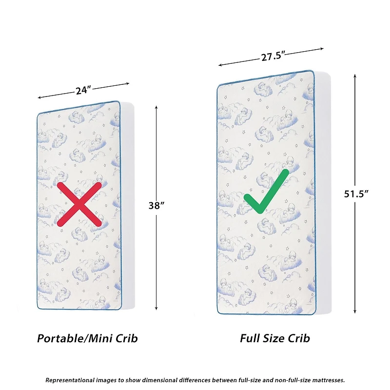 Dream On Me, Breathable Orthopedic Extra Firm Crib & Toddler Mattress, Reversible Design, Model #BR-5E5G