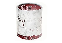 10.6 Oz Scented Snowman Glass Candle Cranberry Cassis