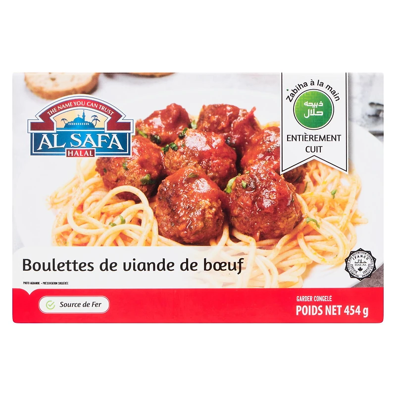 Boulettes de viande de boeuf cuit Al Safa Halal 454g