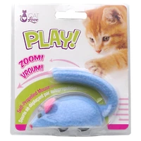 Cat Love Play Zippy Mouse - Blue Cat Toy